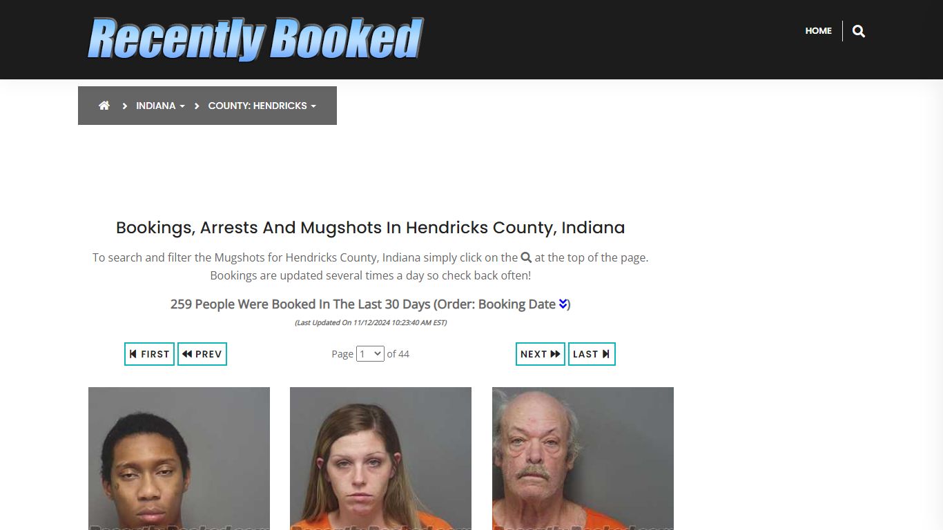 Bookings, Arrests and Mugshots in Hendricks County, Indiana