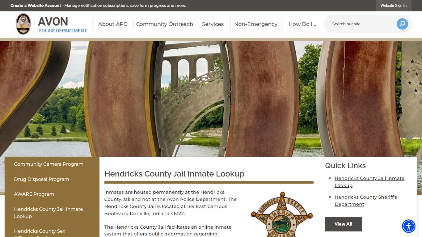 Hendricks County Jail Inmate Lookup | Avon, IN - Avon, Indiana