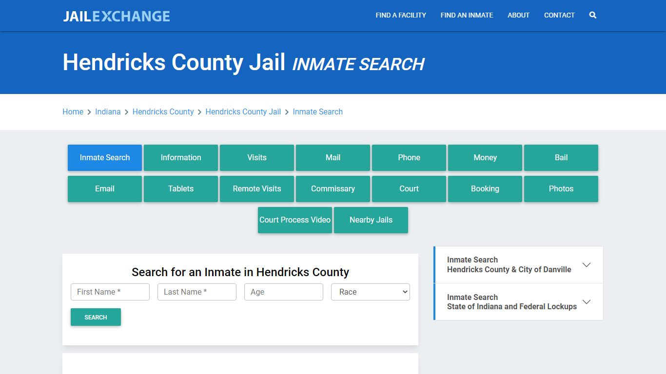 Hendricks County Jail, IN Inmate Search: Roster & Mugshots